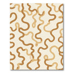 Earthy Tan Wavy Stripe Rug