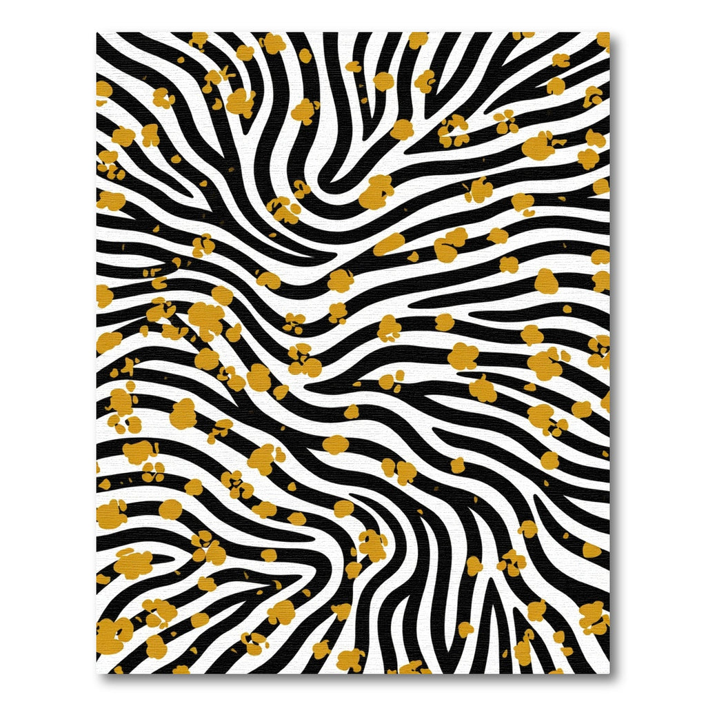 Wild Gold Zebra Stripe Rug