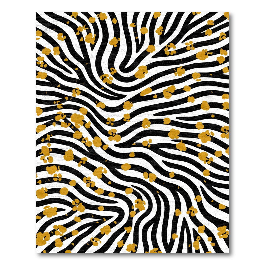 Wild Gold Zebra Stripe Rug