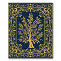 Golden Tree Of Life Border Rug