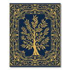 Golden Tree Of Life Border Rug