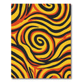 Bold Orange Yellow Swirl Abstract Rug