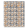 Burnt Orange Navy Camouflage Abstract Rug