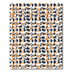 Burnt Orange Navy Camouflage Abstract Rug