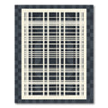 Cream Grid Overlay Dark Background Rug