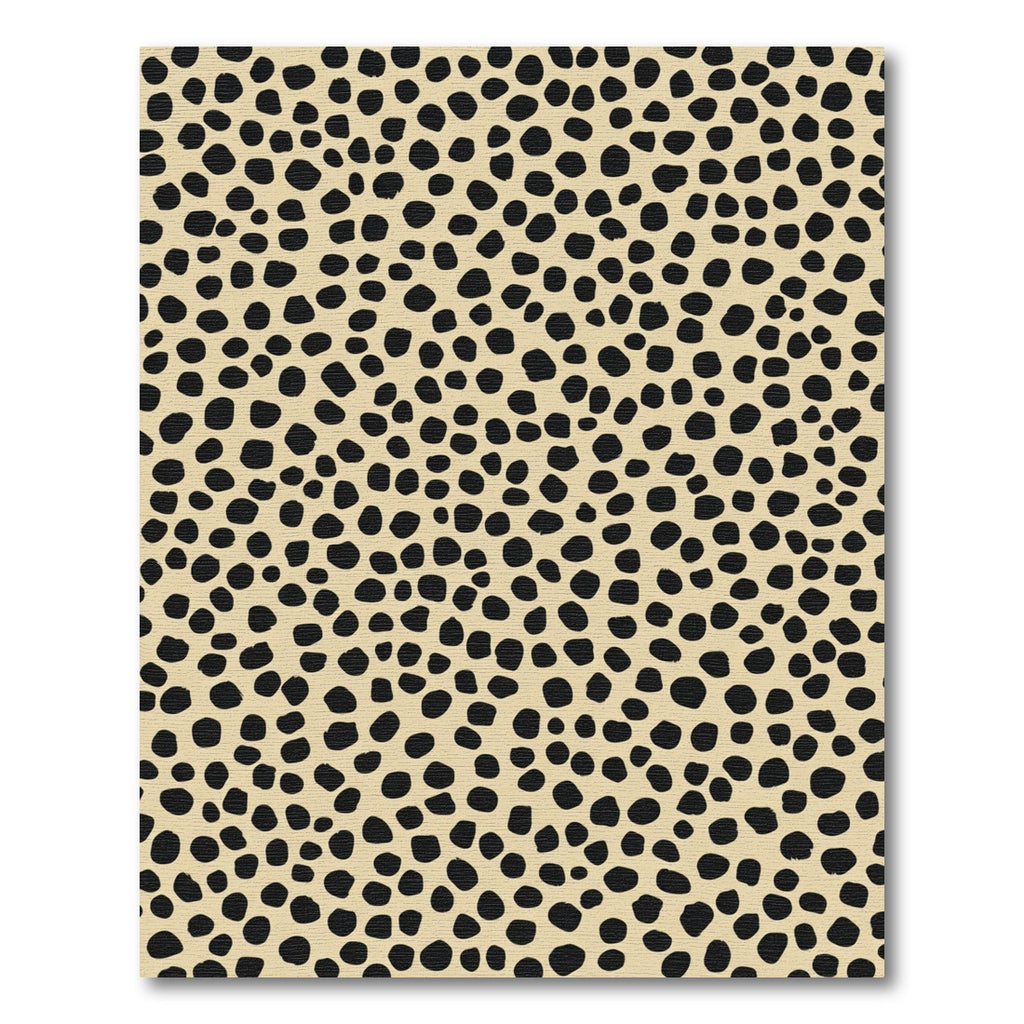 Cream Black Spotted Animal Hide Rug