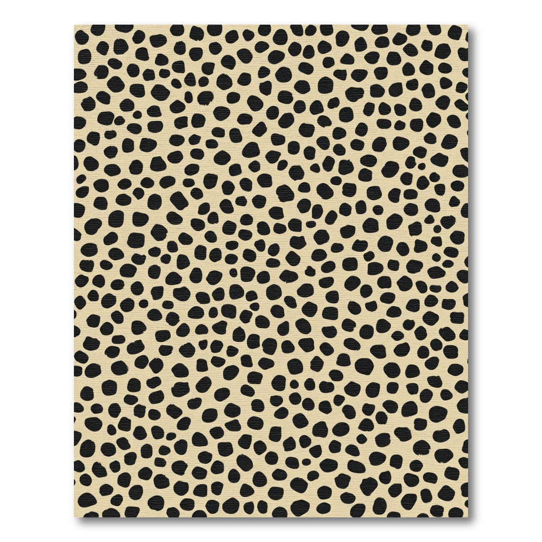 Cream Black Spotted Animal Hide Rug