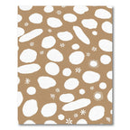 Camel White Organic Abstract Circles Rug