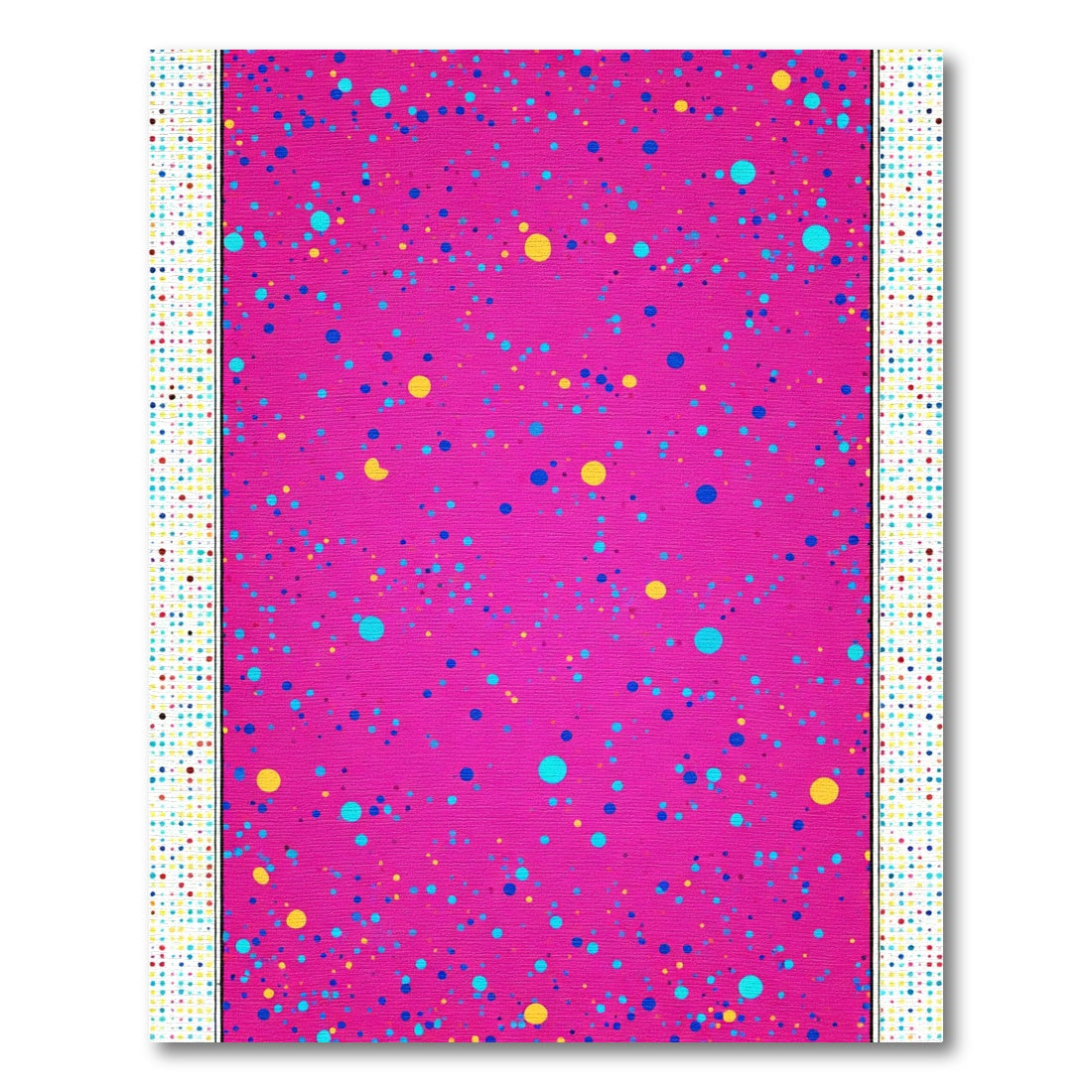 Pink Teal Yellow Confetti Circles Rug