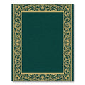 Gold Art Nouveau Leaf Frame Border Rug