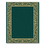 Gold Art Nouveau Leaf Frame Border Rug
