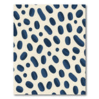 Navy Blue Abstract Blob Arrangement Rug