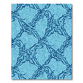 Aqua Blue Swirl Diamond Rug