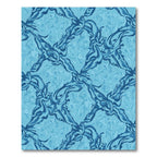 Aqua Blue Swirl Diamond Rug