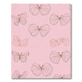 Pink Butterfly Garden Outline Rug