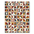 Abstract Geometric Squares with Color Blocks Rug
