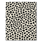 Black and Cream Spotty Animal Print Rug