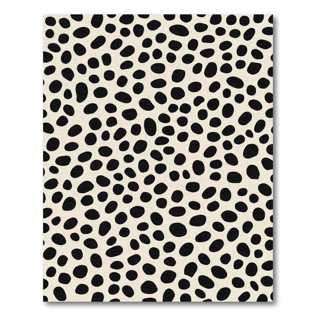 Black and Cream Spotty Animal Print Rug