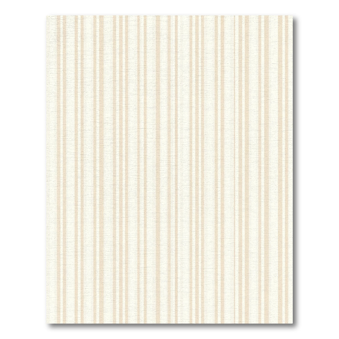 Cream And Tan Vertical Stripe Rug