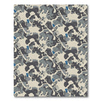Mottled Gray Blue Abstract Shapes Rug