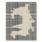 Dark Plaid Speckled Abstract Rug