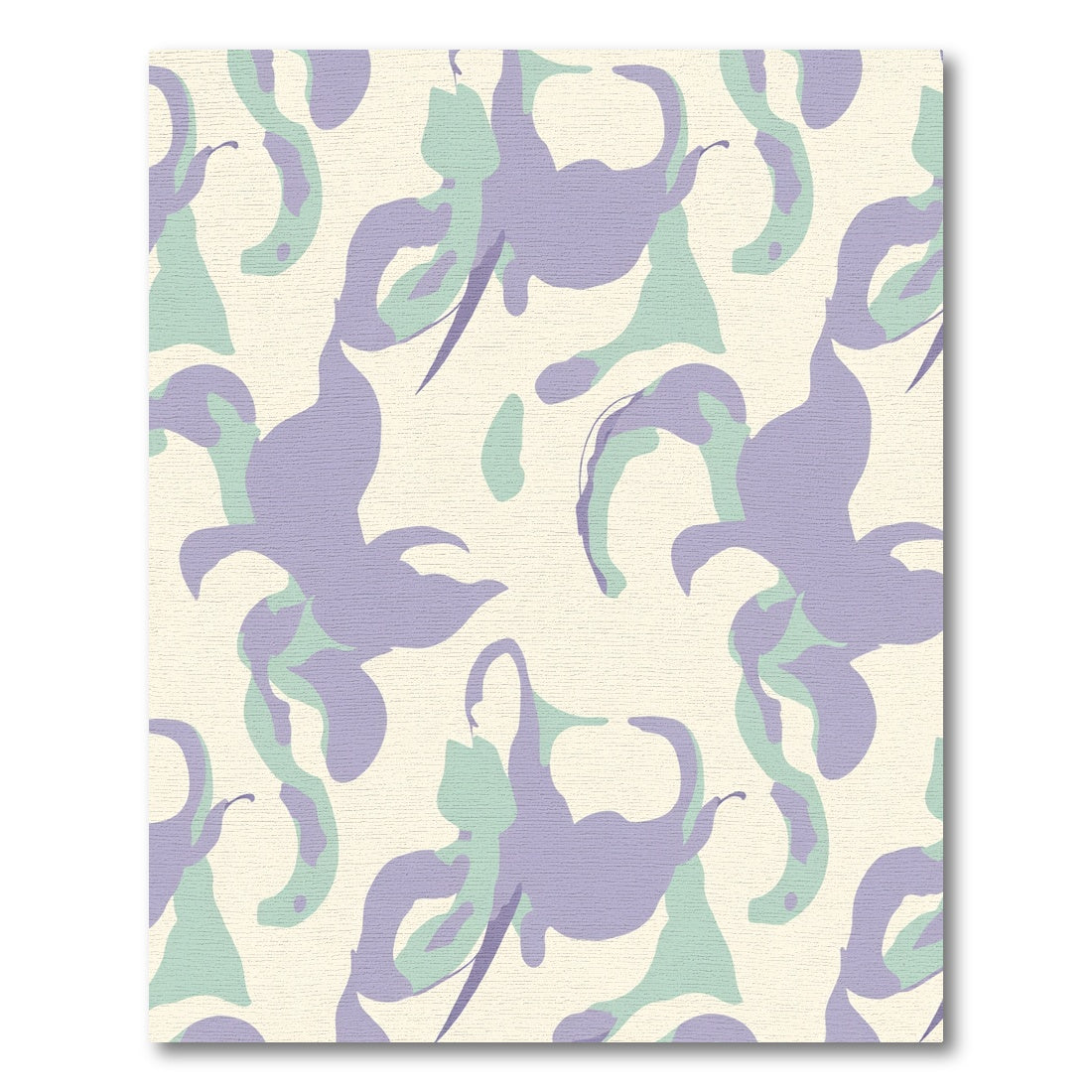 Lavender And Mint Abstract Swirls Rug