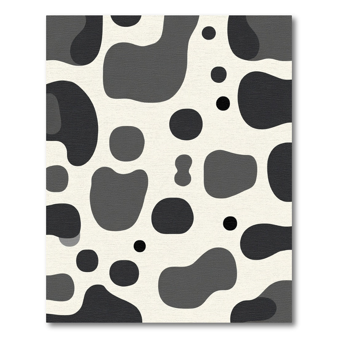 Monochromatic Irregular Spots Abstract Rug