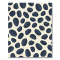 Navy Blue Abstract Blob Composition Rug