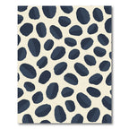 Navy Blue Abstract Blob Composition Rug