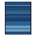 Deep Blue Horizon Stripe Rug