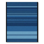 Deep Blue Horizon Stripe Rug