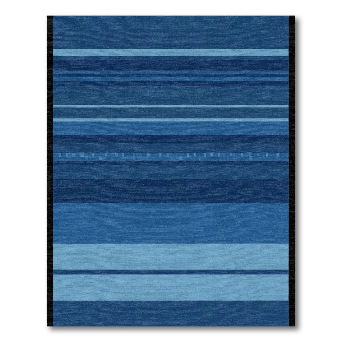 Deep Blue Horizon Stripe Rug