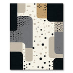 Abstract Organic Shapes Polka Dot Rug
