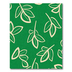 Emerald Green Cream Leafy Branch Rug