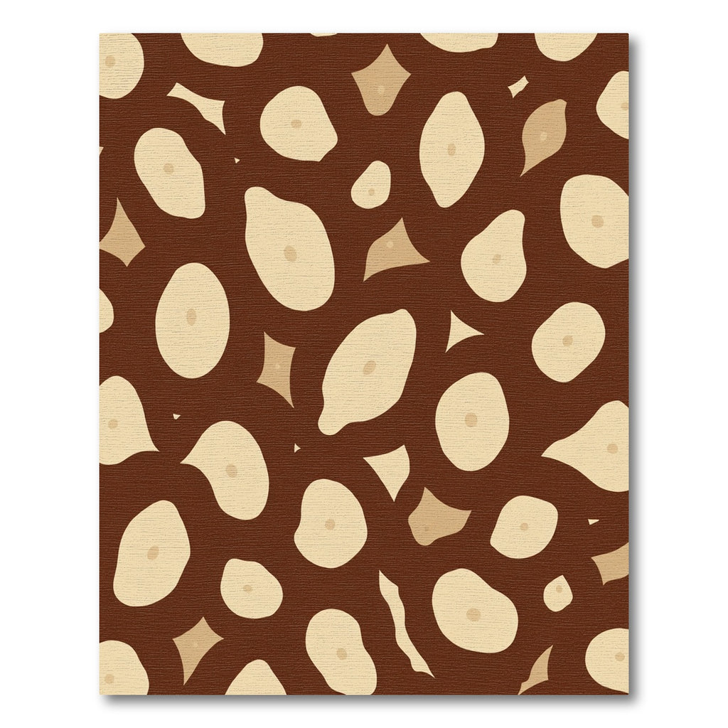 Brown Speckled Organic Shapes Rug