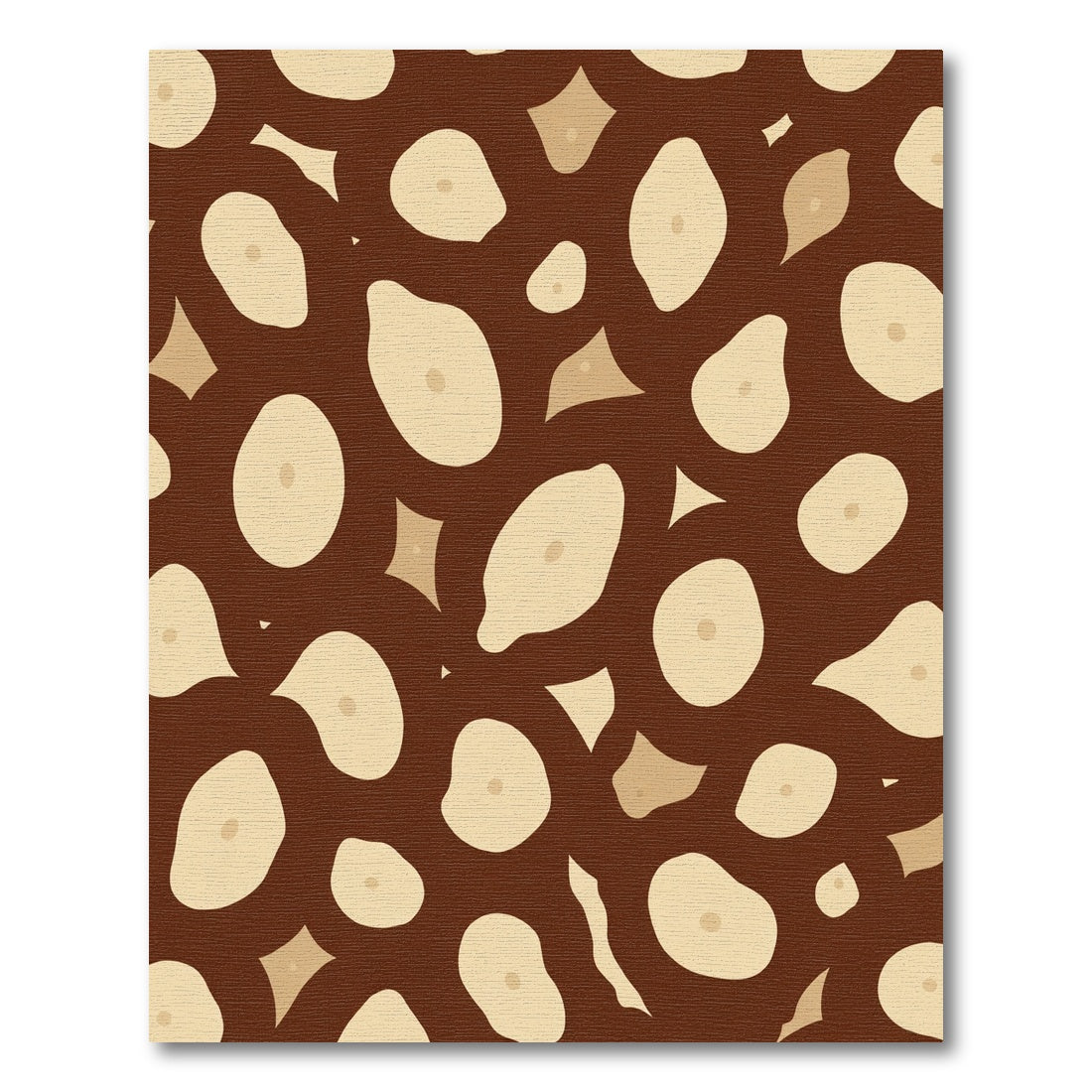 Brown Speckled Organic Shapes Rug