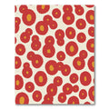 Red Yellow Abstract Circles Rug