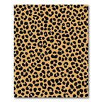 Bold Orange Black Animal Print Rug