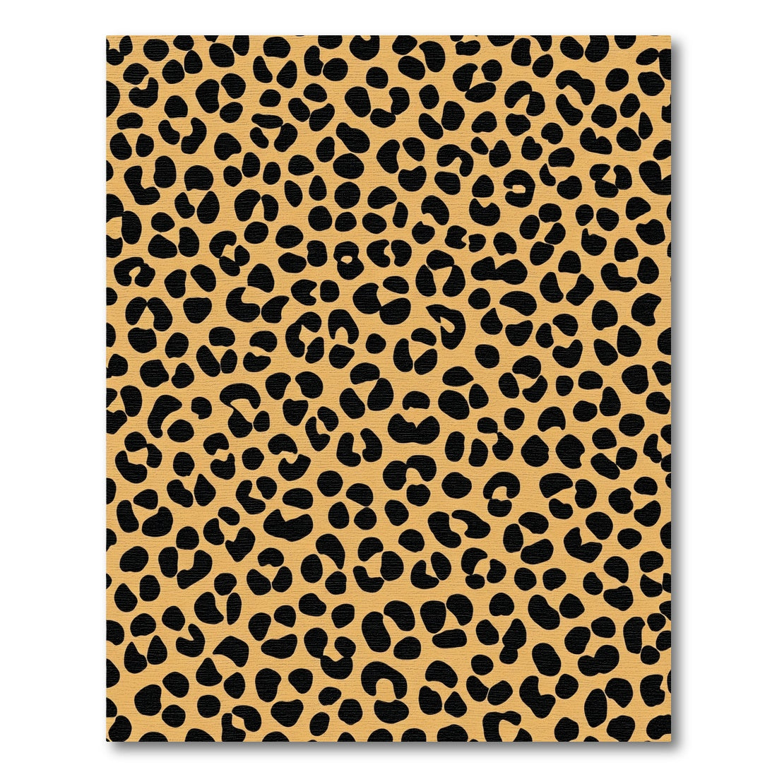 Bold Orange Black Animal Print Rug