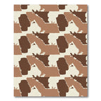 Camouflage Brown Earthy Abstract Shapes Rug