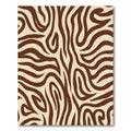 Cream Brown Animal Print Swirls Rug