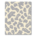 Soft Gray Abstract Organic Shapes Rug