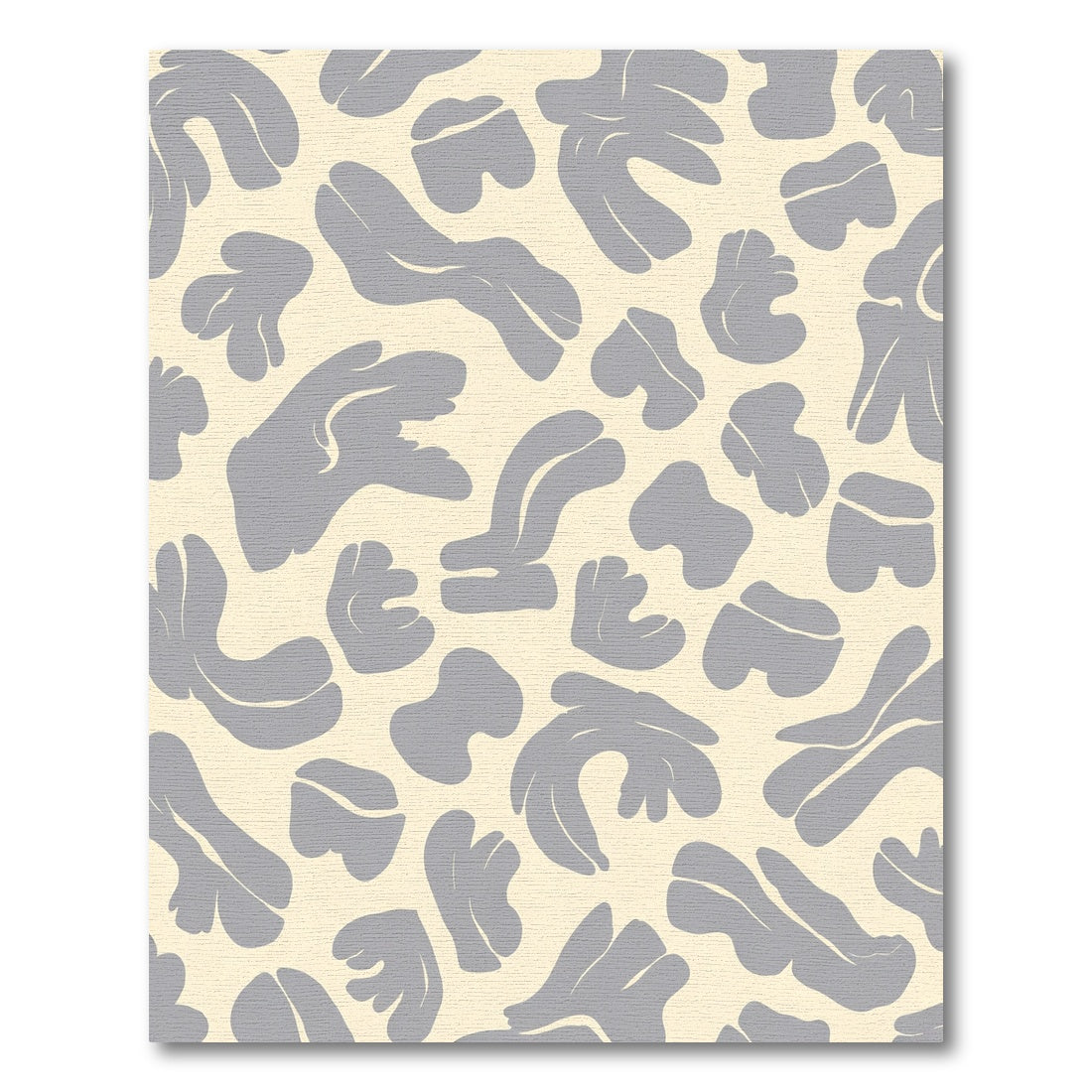 Soft Gray Abstract Organic Shapes Rug