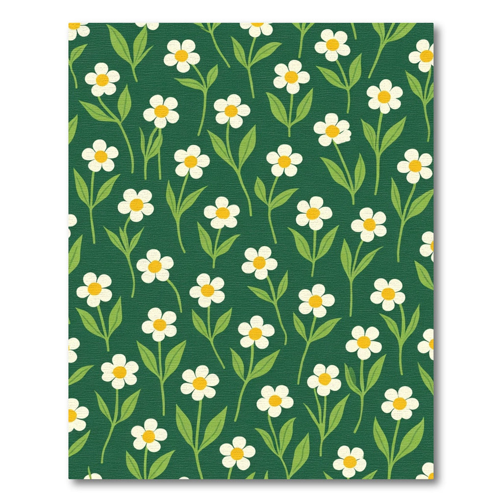 Whimsical White Daisy Garden Rug