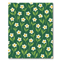 Whimsical White Daisy Garden Rug