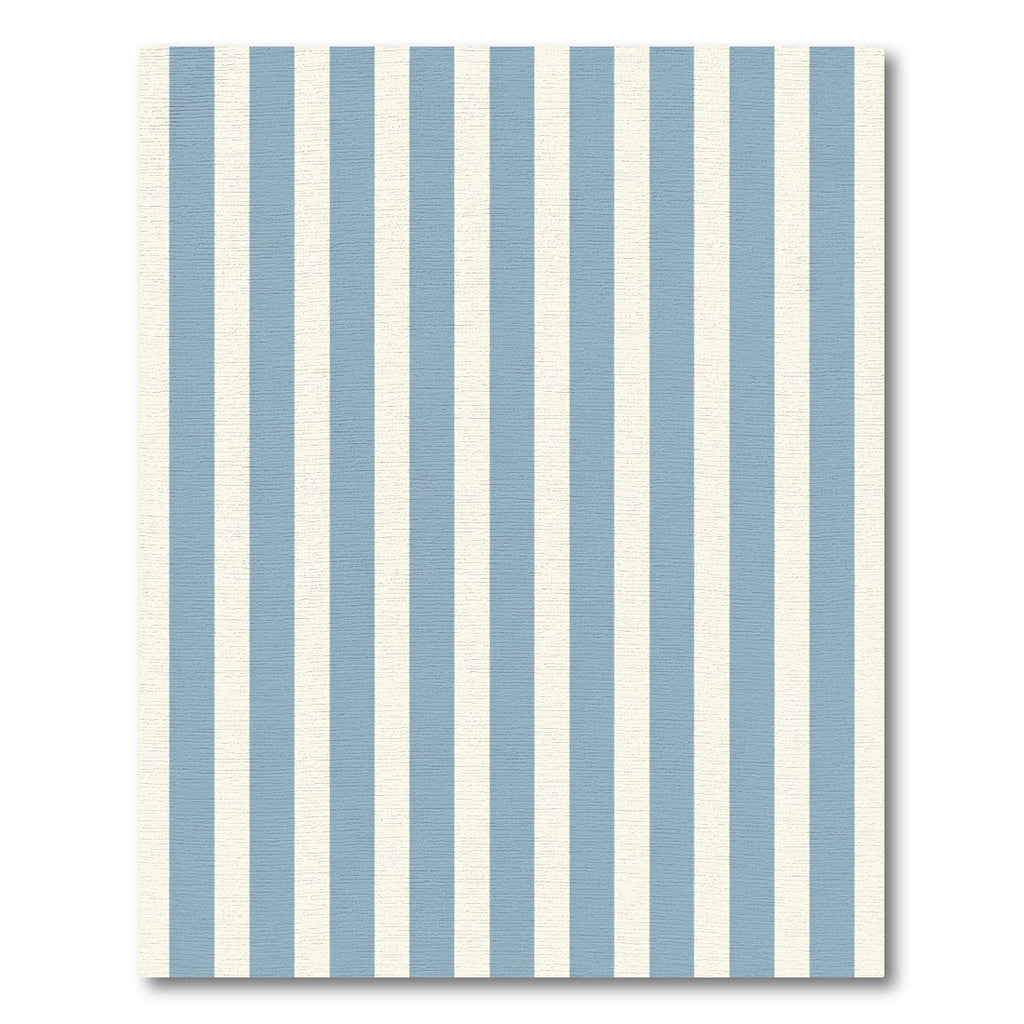 Classic Blue Cream Stripe Rug