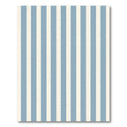 Classic Blue Cream Stripe Rug