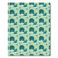 Teal Bus Blue Blob Repeating Pattern Rug