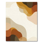 Earthy Tones Abstract Layered Wave Rug