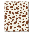 Brown Spotted Cream Abstract Shapes Rug